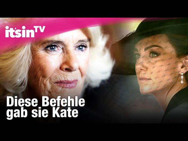 Lippenleser enthüllt: Das befahl Camilla Herzogin Kate bei Beerdigung! | It's in TV