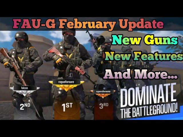 FAU-G February Update| Major Changes| New Guns| New Features| Gameplay || FAUG VEER