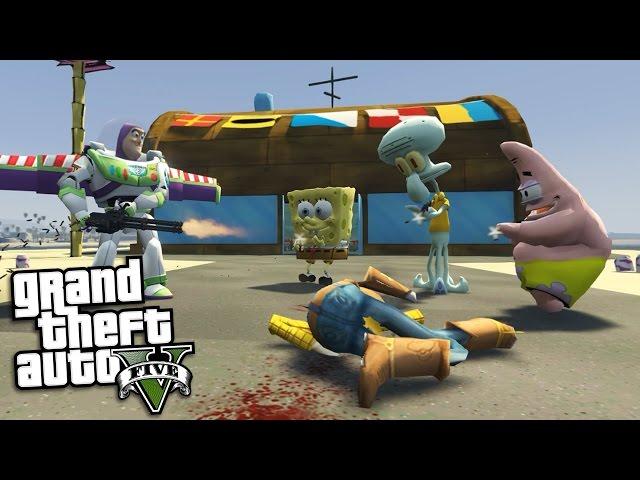 GTA 5 Mods - SPONGEBOB VS TOY STORY MOD (GTA 5 Mods Gameplay)