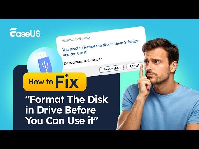 How to Fix 'You Need to Format the Disk in Drive' Error | No Data Loss