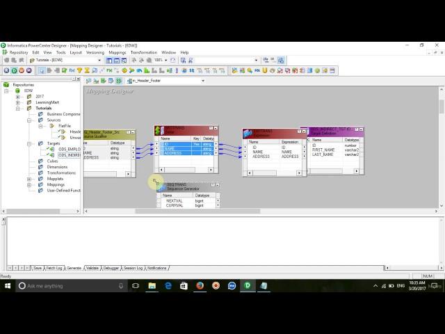 How to remove header and multiple footers from file in informatica