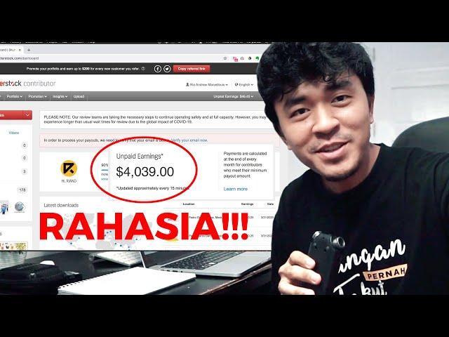 Rahasiaku CEPAT Naikin Earning $40 Jadi $4000 di Shutterstock!