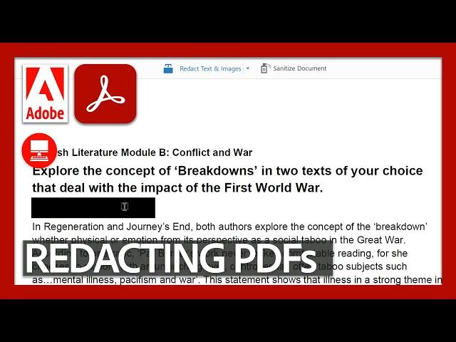 Redacting PDFs | Acrobat for Educators