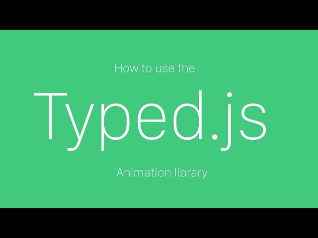 How to use Typed.js