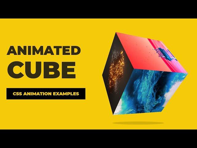 Animated Rotating Cube using HTML CSS | CSS Keyframes Animation