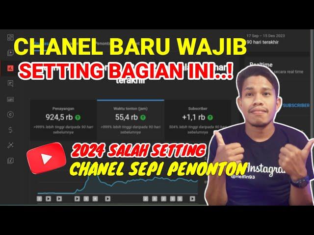 2024 Wajib setting chanel YouTube Kaya gini Agar banyak penonton & subscriber