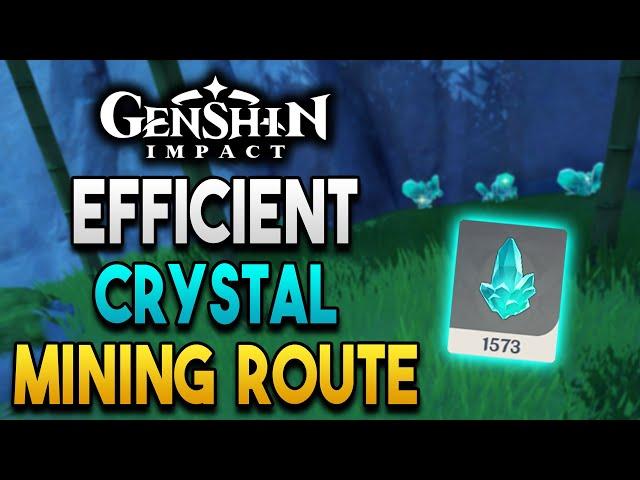 Efficient Crystal Chunk Mining Route - 150+ Crystal Chunk per run! -【Genshin Impact】