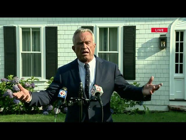 Robert F. Kennedy Jr reacts to President Biden decision to drop out of the presidential race