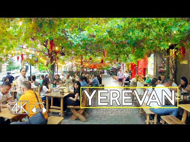 Walking Tour in Yerevan, Armenia, A Spring Day, June 2, 2023, 4K 60fps