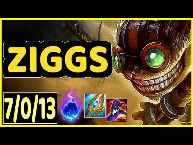 ZIGGS VS SYLAS - 7/0/13 KDA MID GAMEPLAY