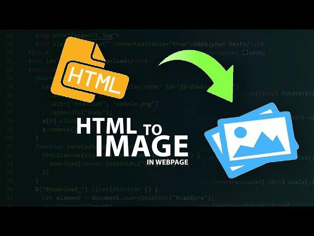 How to Convert Html Content into Image Using jQuery/JavaScript Tutorial