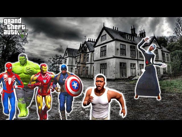 Franklin and Avengers Fight With Evil Nun in gtav | GTAV Avengers | A.K GAME WORLD