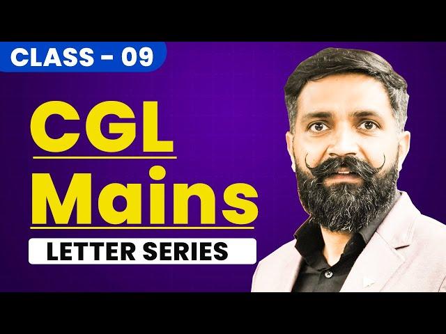 SSC CGL Mains 2024 Reasoning | Letter Series | Reasoning for SSC Exams  #9 | Reasoning by Arun Sir