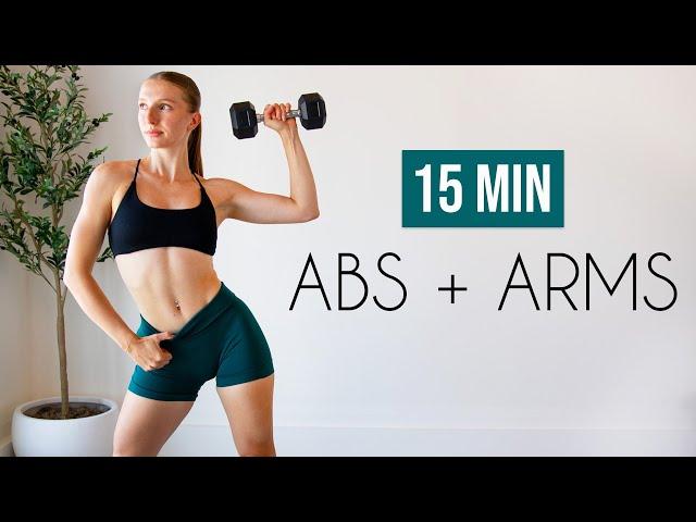 15 MIN STANDING ABS & ARMS (with weights)