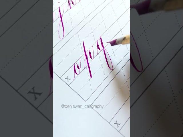 How to write Copperplate Calligraphy Lowercase Letters