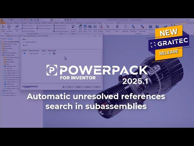 PowerPack for Inventor: Automatic unresolved references search in subassemblies