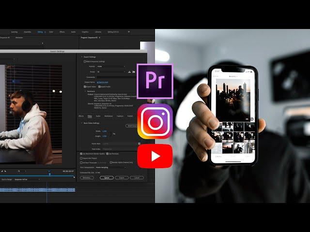 EXPORT Better Instagram & Youtube Videos! | Adobe Premiere Pro Tutorial