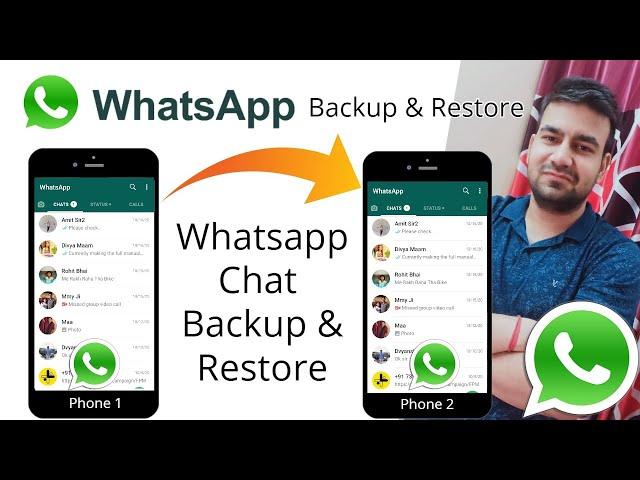 Whatsapp Backup and Restore to NEW Phone - Move Whatsapp Message Data - Whatsapp Backup Kaise Kare