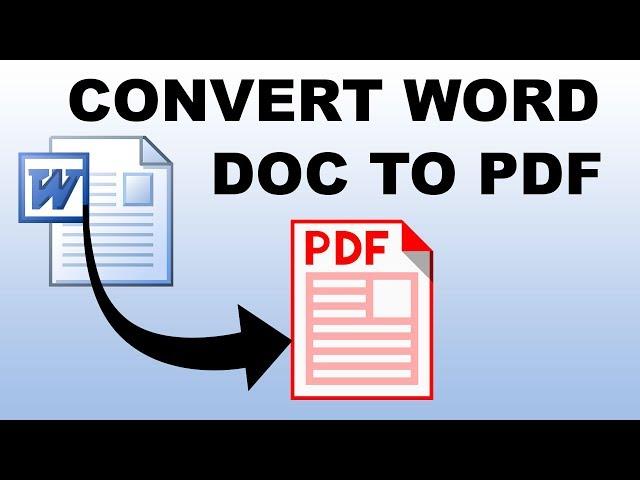 How to Convert Word to PDF Microsoft Office