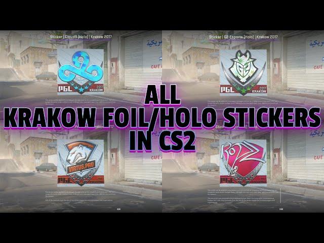 ALL KRAKOW FOIL/HOLO Stickers in CS2 with Timestamps (No Sound).