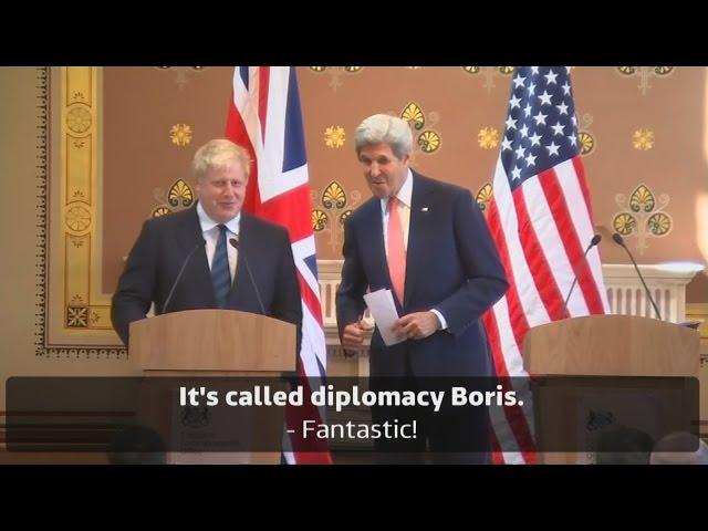 'It's called diplomacy Boris': John Kerry helps out