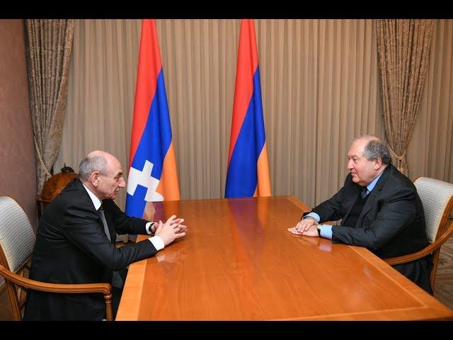 In Stepanakert, President Sargsyan met with President of the Artsakh Republic Bako Sahakyan