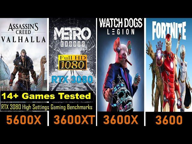 AMD Ryzen 5600X vs 3600XT vs 3600X vs 3600 Benchmark RTX 3080 14 Games Tested | Ryzen 5600 vs 3600