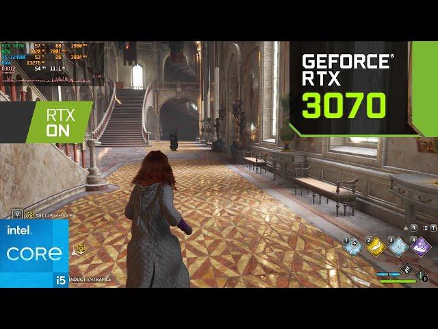 Hogwarts Legacy : RTX 3070 8GB + i5-12400F : 2K Ultra Settings, RTX ON