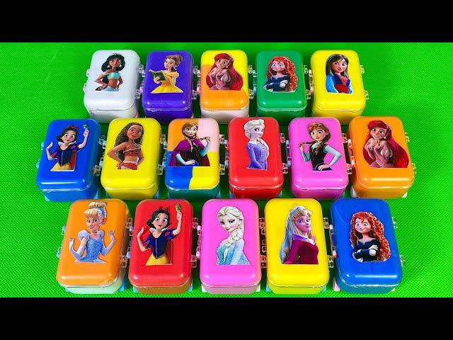 Looking For Disney Princesses With Mini Suitcases: Elsa Slime, Anna ....  Satisfying ASMR Video