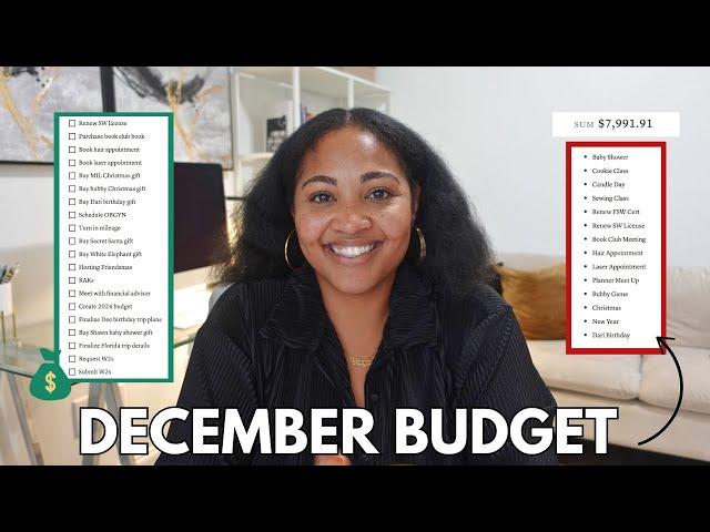 DECEMBER 2024 MONTHLY BUDGET WITH ME 