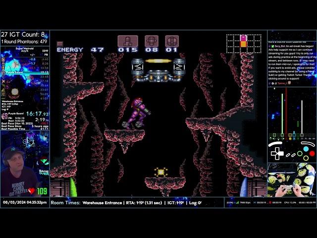 Super Metroid Any% Golds - PRKD Split 04 - Wave Beam Gold