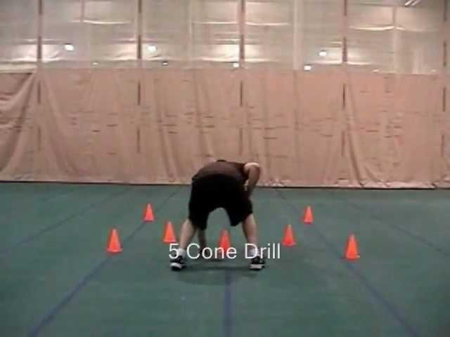 5 Cone Zone Block Footwork Drill