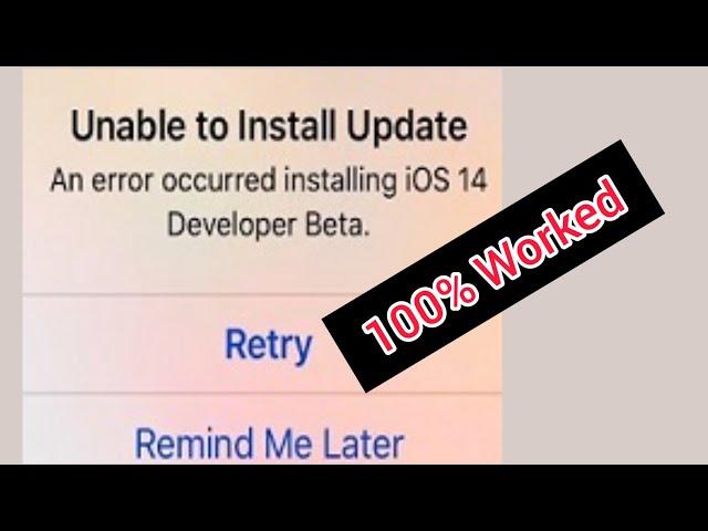 How to fix unable to install ios 14 update on iphone and ipad