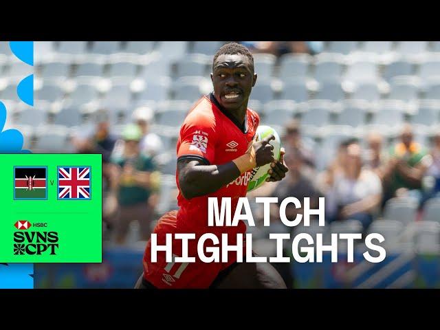 Kenya end with a HUGE win | Kenya v Great Britain | HSBC SVNS Cape Town 2024 | Men's Highlights