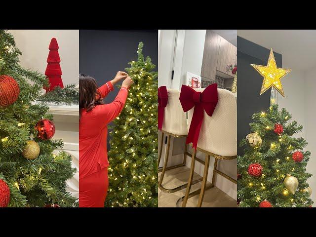 Vlogmas Day 12 | Decorate for Christmas with me 2024, Cozy, Red Christmas | Alicia Kim