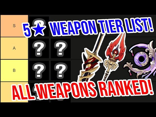 ULTIMATE 5 Weapon Tier List for Patch 2.3! ALL WEAPONS Ranked!