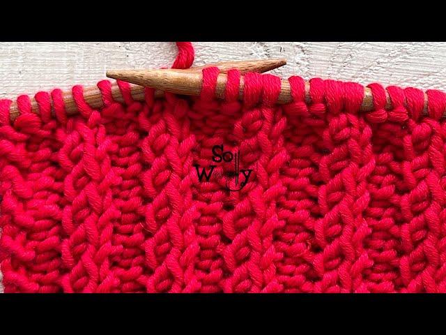 How to knit a One-row stitch pattern for Scarves (reversible and it doesn't curl) So Woolly