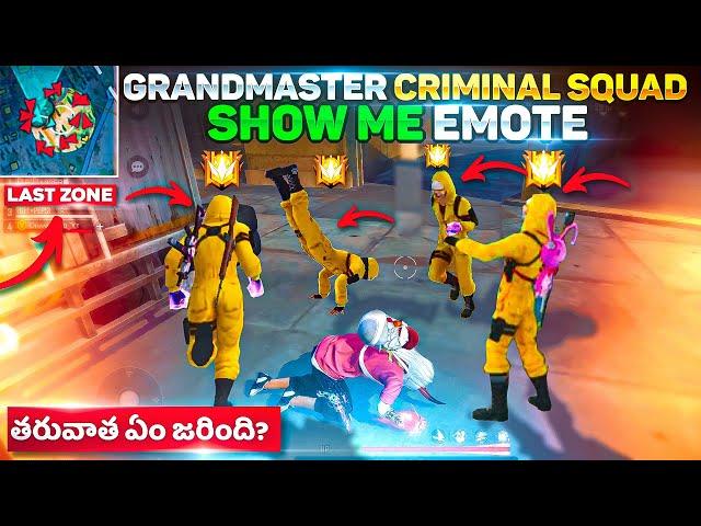 Grandmaster Yellow Criminals Show Me Emote|Last Zone More Alive Dangerous fightsFree Fire In Teluguk