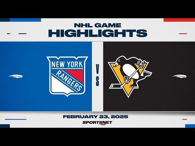 NHL Highlights | Rangers vs. Penguins - February 23, 2025