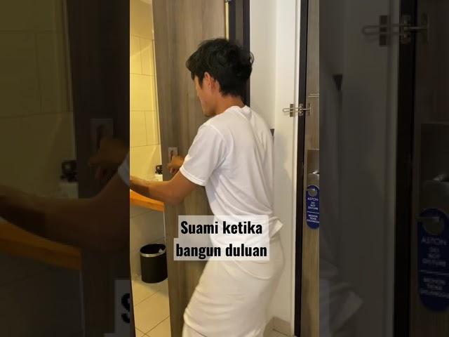 SUAMI VS ISTRI SAAT BANGUN TIDUR  #short