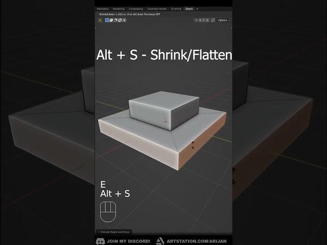 Blender Modeling Shortcuts Pt. 1 (Arijan) #shorts #blender #tutorial