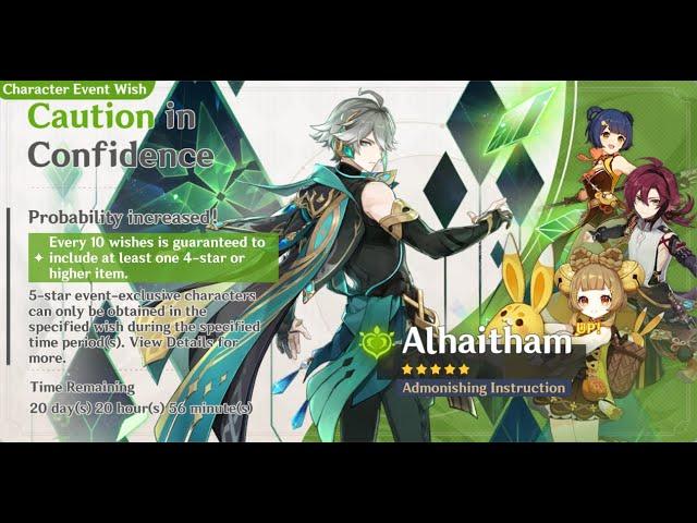 F2P Wishing on the Alhaitham Banner (Wish #14) [Genshin Impact][3.7]