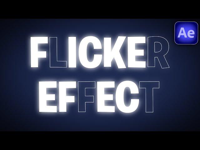 How To Make Flicker Text Effect In After Effects