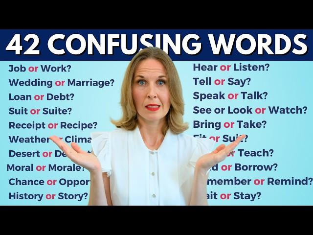 42 Confusing English Words in 45 Minutes | English Vocabulary