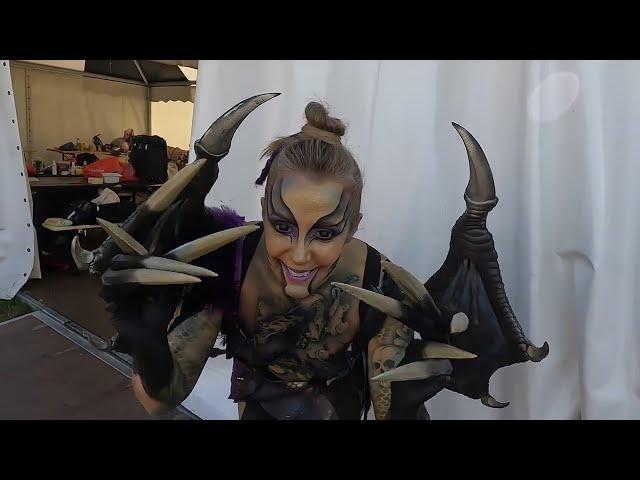 Castlefest 2022, bodypainting sunday ,  beautiful cosplay models turn into  fantasy figures  (part 9