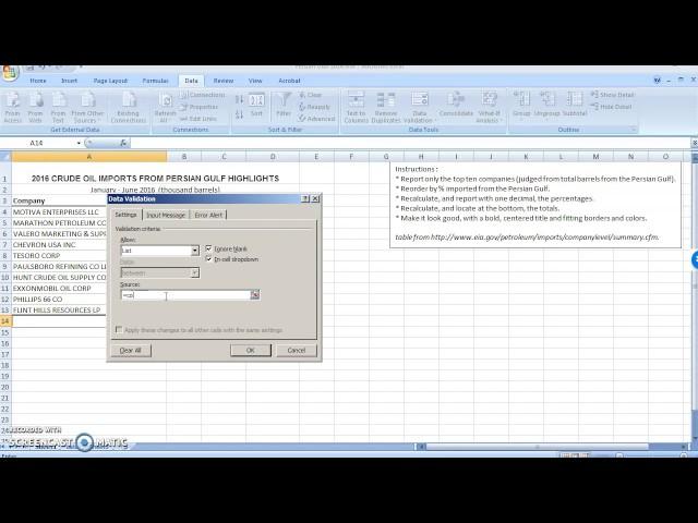 How to use an excel dropdown list and vlookup to auto-populate cells based on a selection