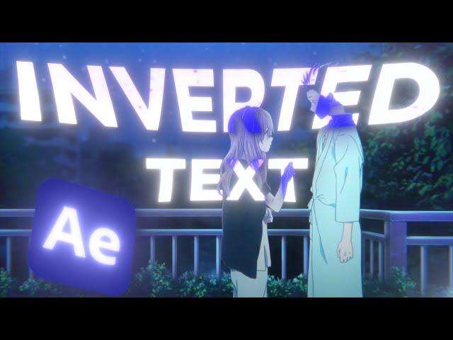 invert text - aftet effects tutorial