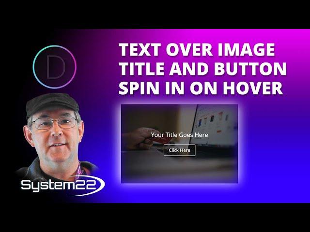 Divi Theme Text Over Image Title And Button Spin In On Hover 