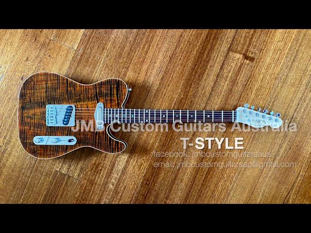 JMB Custom Guitars Australia: T-STYLE Flame Maple / Chambered Alder