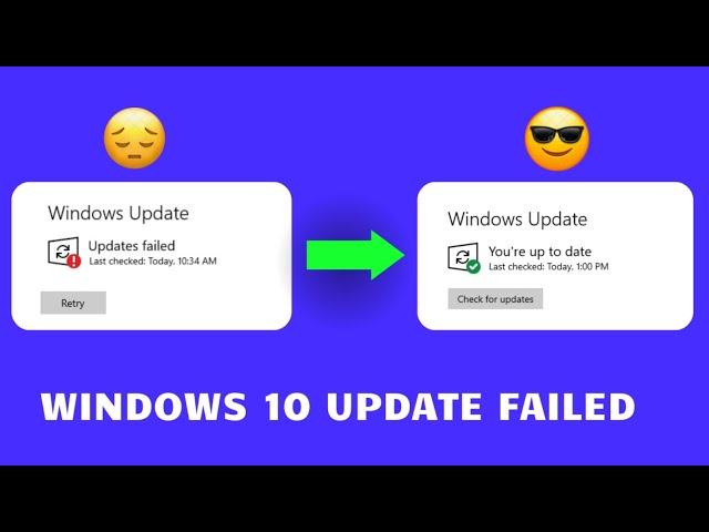Solved Windows 10 Update Failed 2023 | How to Fix Windows 10 Update Error Encountered